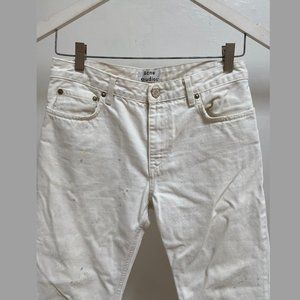Acne Studios Off-White Cropped Jeans